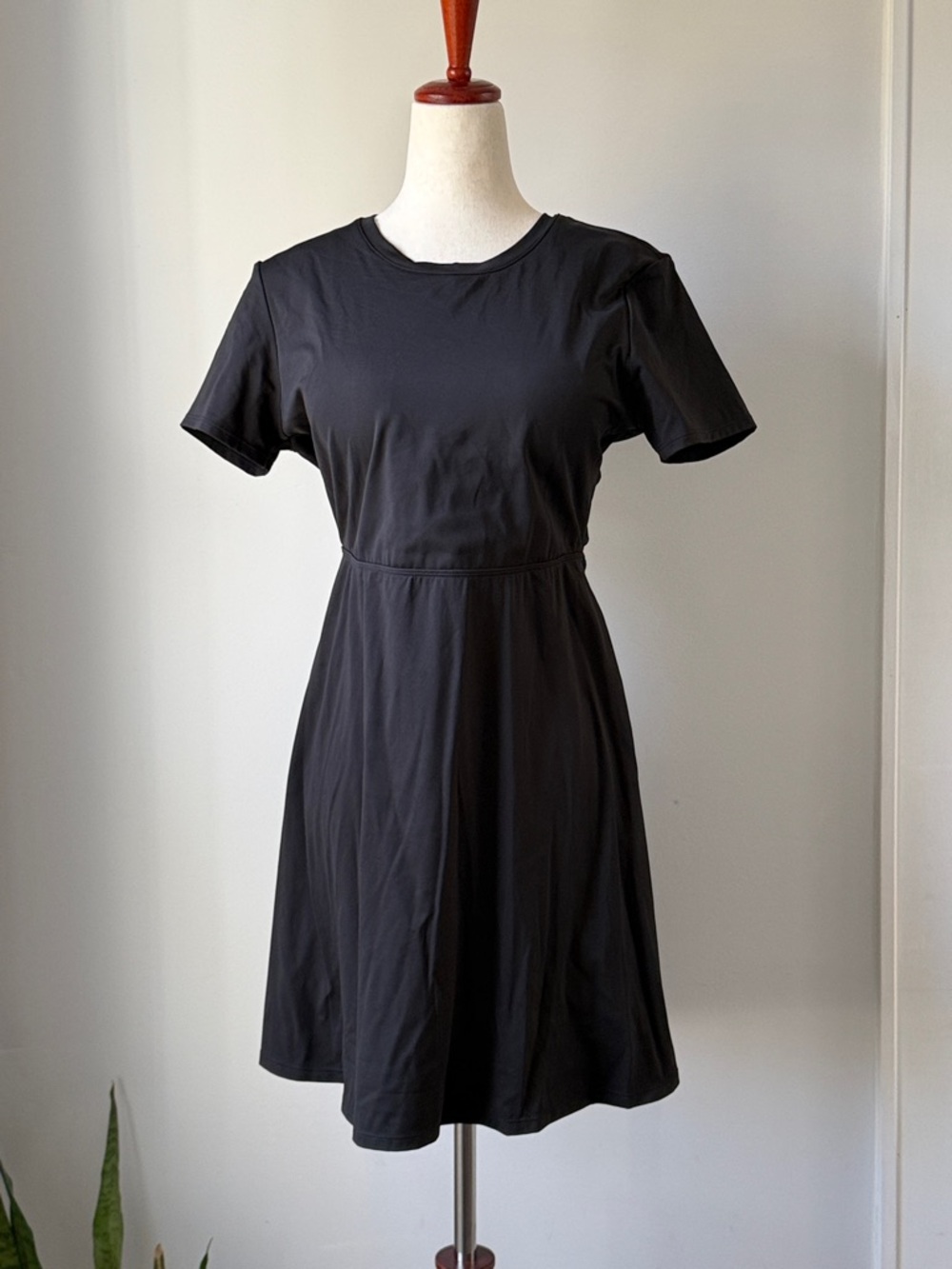HALARA Black Mini Dress with Twist Back Cutout - Picture 2 of 4